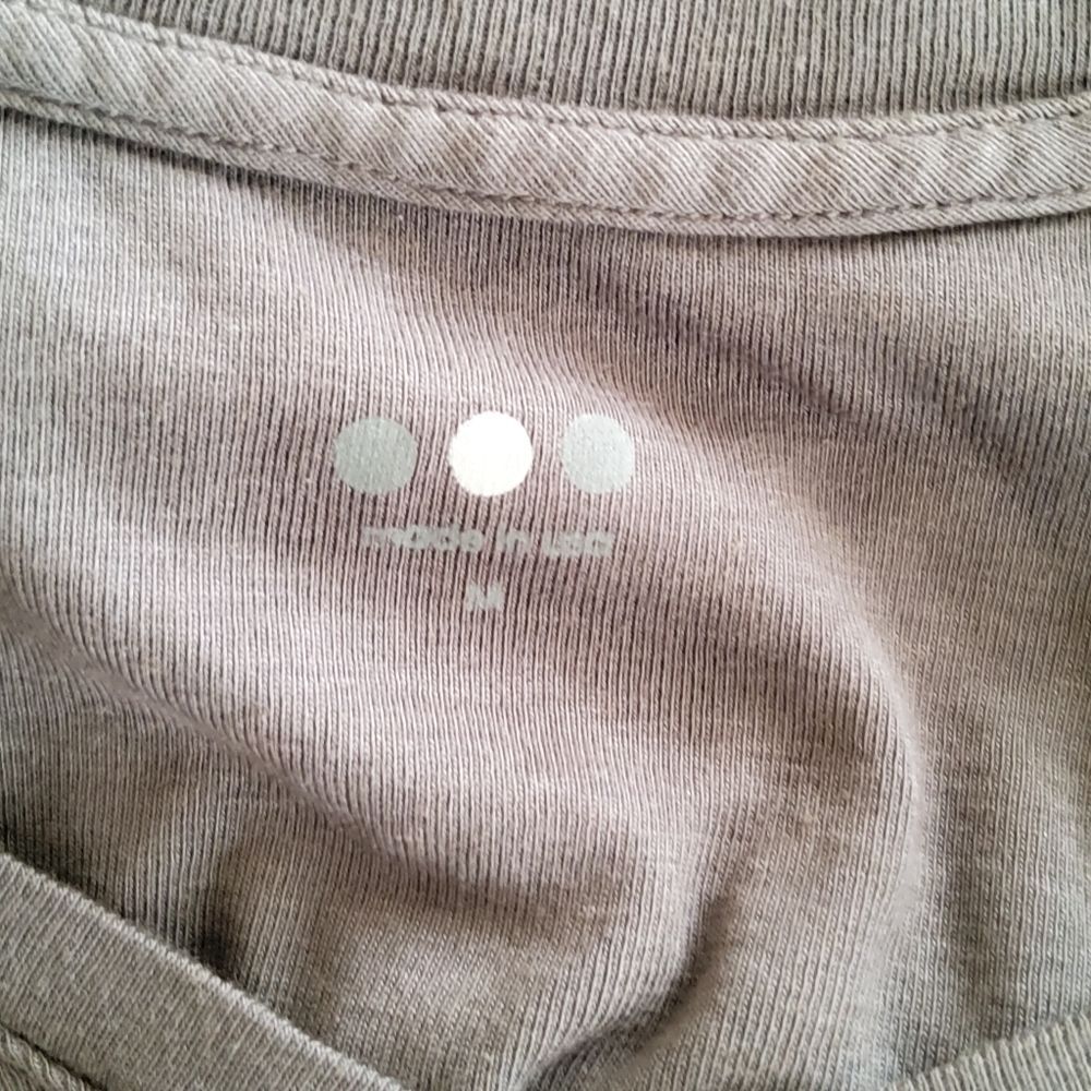 Three Dots Ribbed Oversized V-Neck Knit Tee T-Shirt M Grey New - Picture 5 of 7